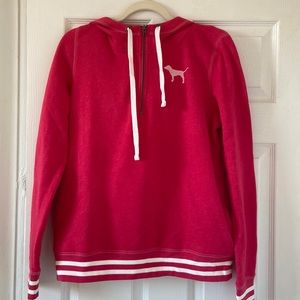 Pink Victoria’s Secret Half Zip Hoodie Size M